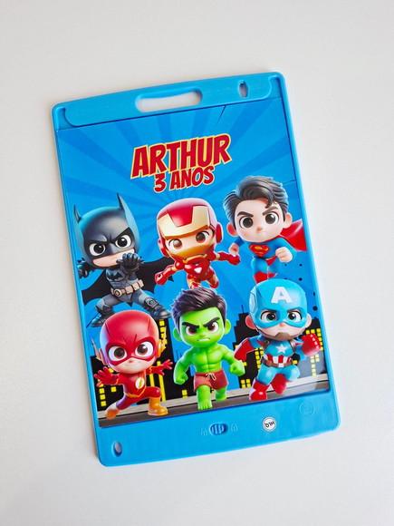 Adesivo Personalizado Lousa Mágica 14x18 Super Heróis