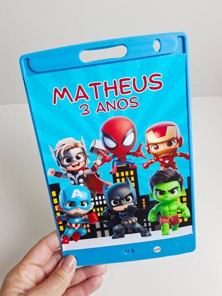 Adesivo Personalizado Lousa Mágica 14x18 Vingadores