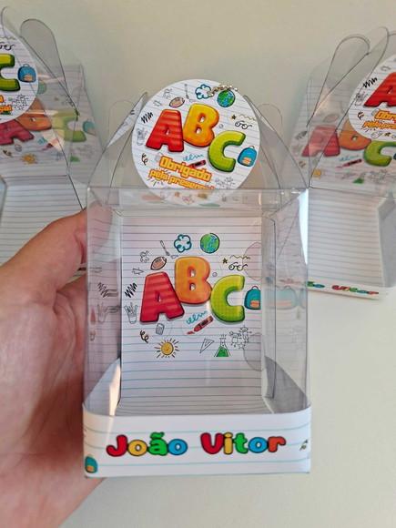 Caixinha Acetato para Relógio Lembrancinha Abc