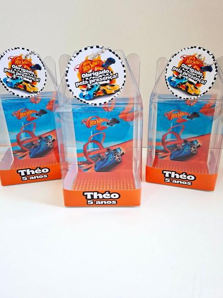 Caixinha Acetato para Relógio Lembrancinha Hotwheels
