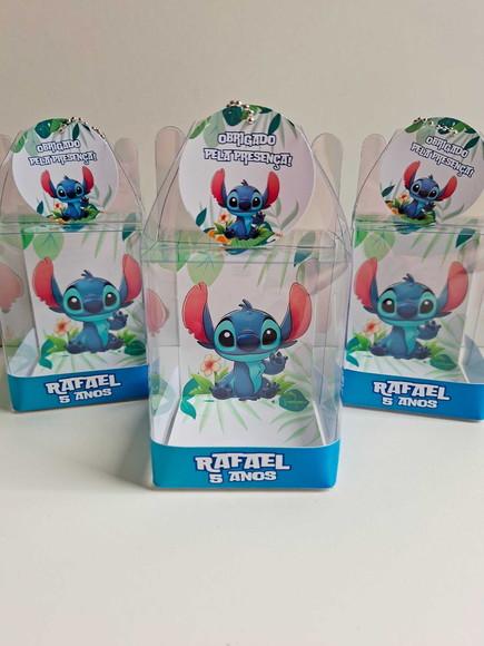 Caixinha Acetato para Relógio Lembrancinha Stitch