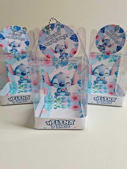 Caixinha Acetato para Relógio Lembrancinha Stitch