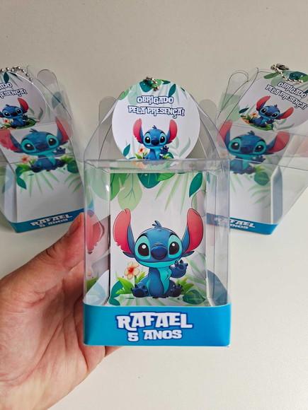 Caixinha Acetato para Relógio Lembrancinha Stitch