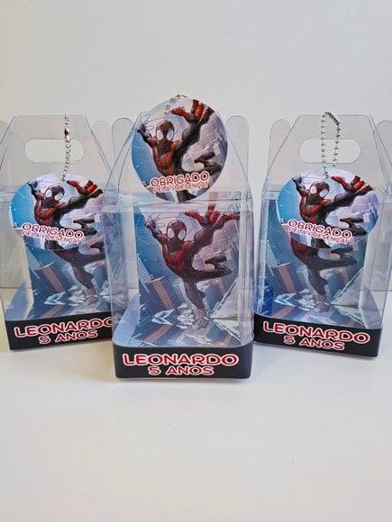 Caixinha Maleta Acetato Lembrancinha Miles Morales
