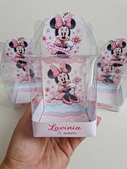 Caixinha Maleta Acetato Lembrancinha Minnie