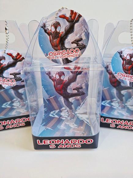 Caixinha Maleta Acetato Lembrancinha Miles Morales