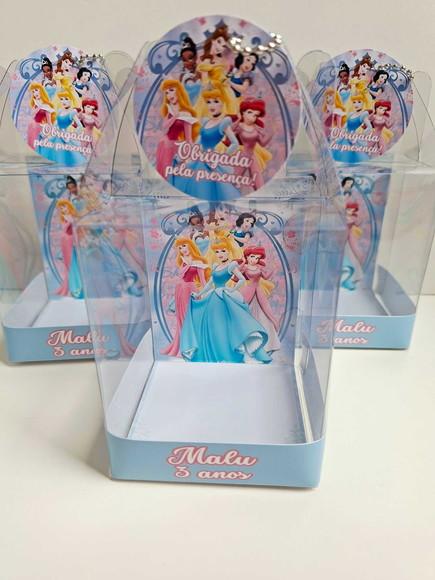 Caixinha Maleta Acetato Lembrancinha Princesas