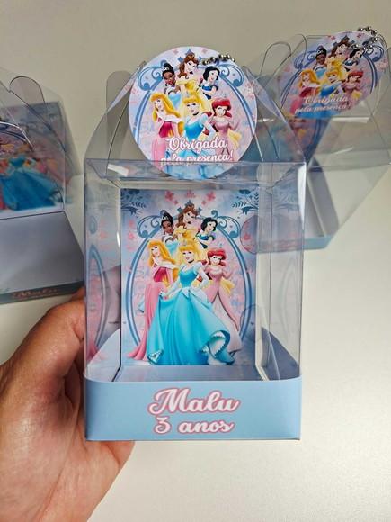 Caixinha Maleta Acetato Lembrancinha Princesas