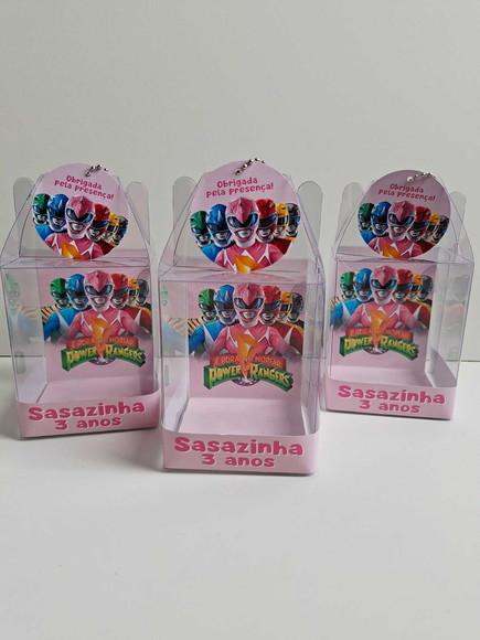 Caixinha Maleta Acetato Lembrancinha Power Rangers