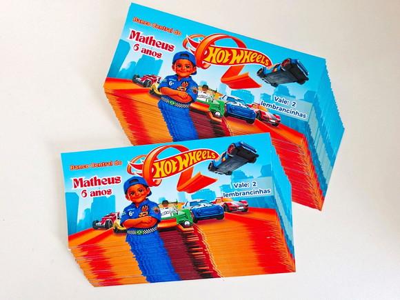 Dinheirinho Personalizado para Lembrancinha Hotwheels