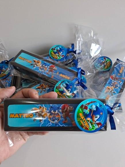 Dominó Personalizado Lembrancinha Sonic