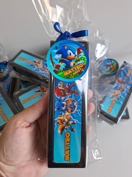 Dominó Personalizado Lembrancinha Sonic