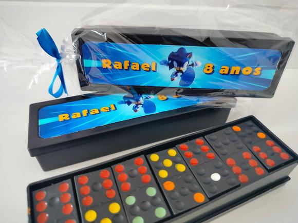 Dominó Personalizado Lembrancinha Sonic