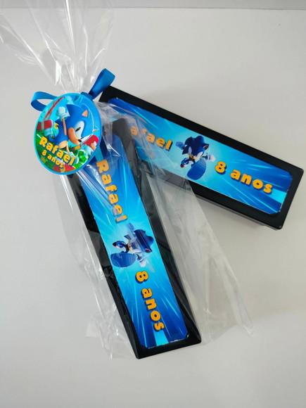 Dominó Personalizado Lembrancinha Sonic