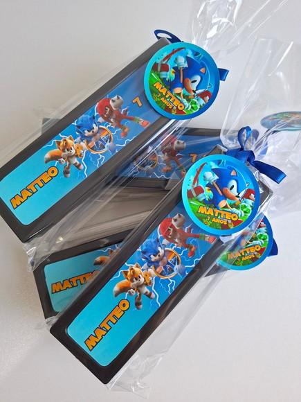 Dominó Personalizado Lembrancinha Sonic