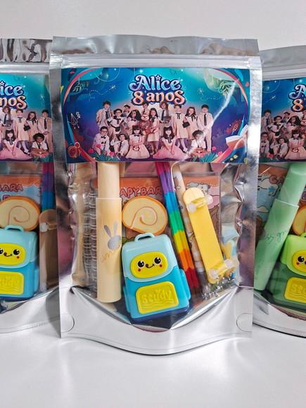 Kit Papelaria Fofa Saquinho com 6 Itens Caverna Encantada