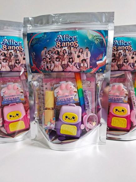 Kit Papelaria Fofa Saquinho com 6 Itens Caverna Encantada