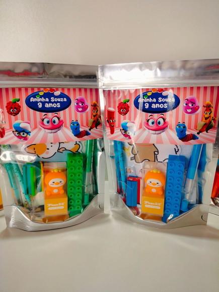 Kit Papelaria Fofa Saquinho com 6 Itens Fini