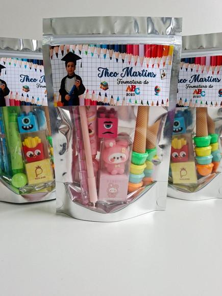 Kit Papelaria Fofa Saquinho com 6 Itens Formatura