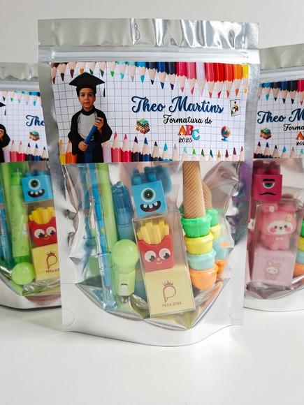 Kit Papelaria Fofa Saquinho com 6 Itens Formatura