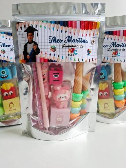 Kit Papelaria Fofa Saquinho com 6 Itens Formatura