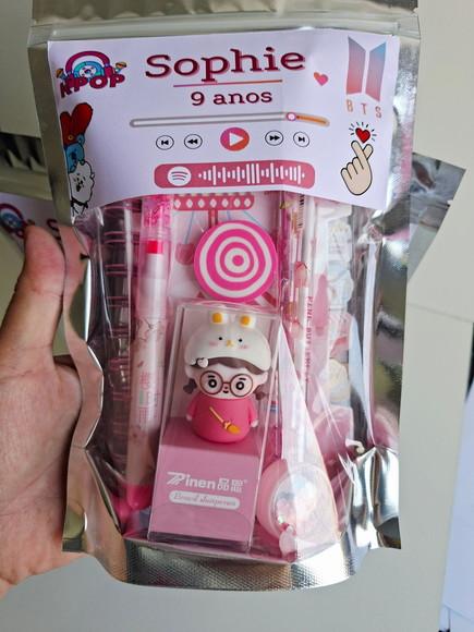 Kit Papelaria Fofa Saquinho com 6 Itens Kpop