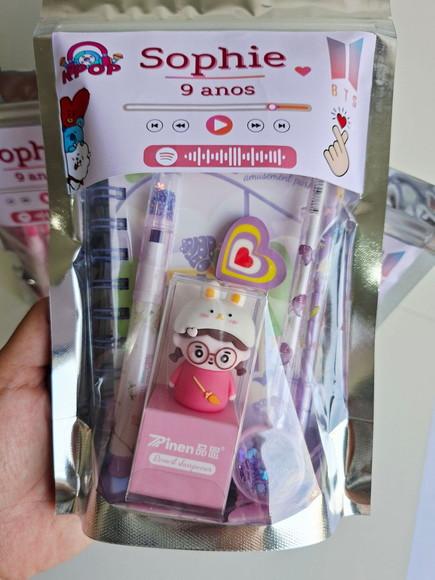 Kit Papelaria Fofa Saquinho com 6 Itens Kpop