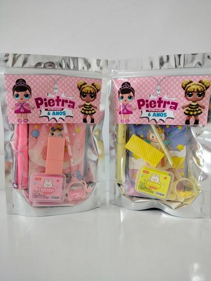 Kit Papelaria Fofa Saquinho com 6 Itens Lol