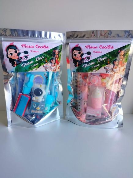 Kit Papelaria Fofa Saquinho com 6 Itens Luluca