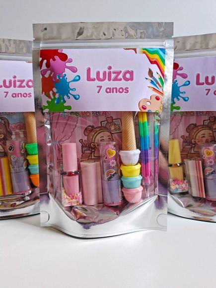 Kit Papelaria Fofa Saquinho com 6 Itens Pintando o 7
