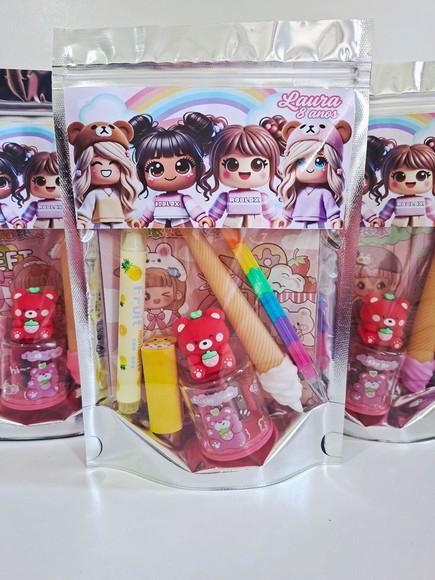 Kit Papelaria Fofa Saquinho com 6 Itens Roblox