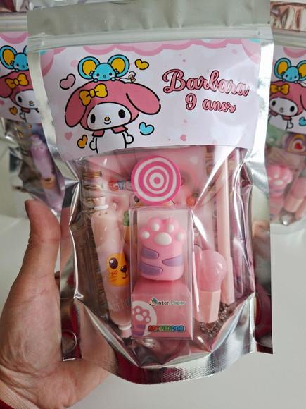 Kit Papelaria Fofa Saquinho com 6 Itens Sanrio