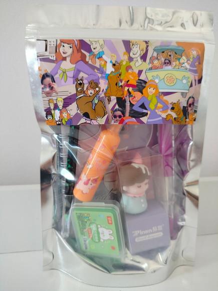 Kit Papelaria Fofa Saquinho com 6 Itens Scooby Doo
