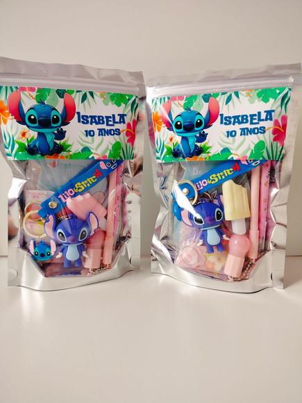 Kit Papelaria Fofa Saquinho com 6 Itens Stitch