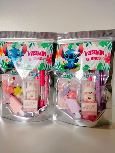 Kit Papelaria Fofa Saquinho com 6 Itens Stitch
