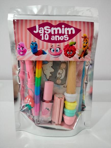 Kit Papelaria Fofa Saquinho Lembrancinha 6 Itens Carmed Fini