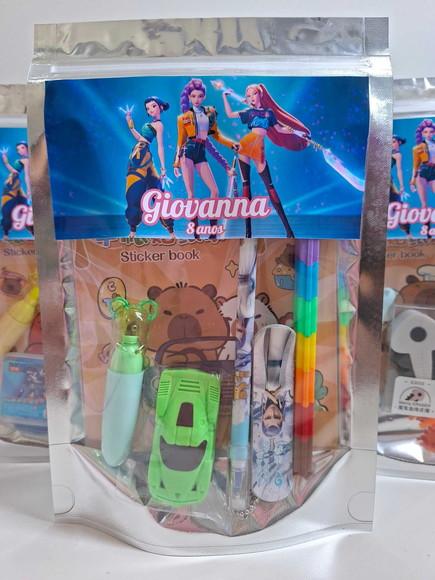 Kit Papelaria Fofa Saquinho Personalizado Guerreiras Kpop