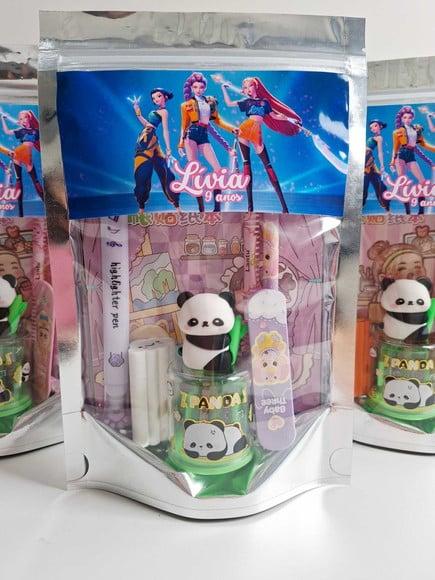 Kit Papelaria Fofa Saquinho Personalizado Guerreiras Kpop