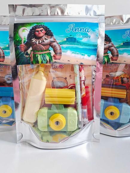 Kit Papelaria Fofa Saquinho Personalizado Moana
