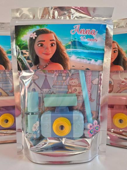 Kit Papelaria Fofa Saquinho Personalizado Moana