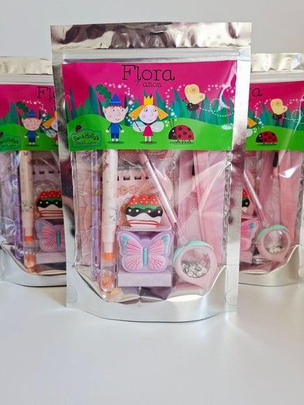 Kit Papelaria Fofa Saquinho Zip Personalizado Ben e Holly