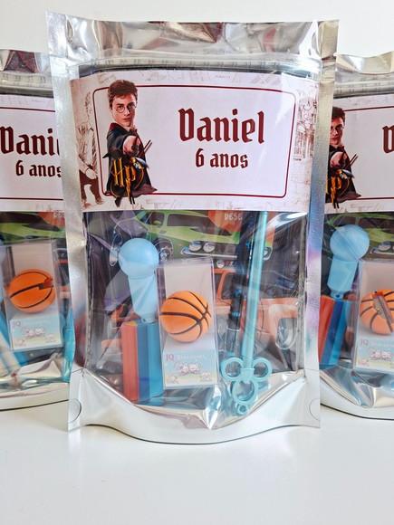 Kit Papelaria Fofa Saquinho Zip Personalizado Harry Potter