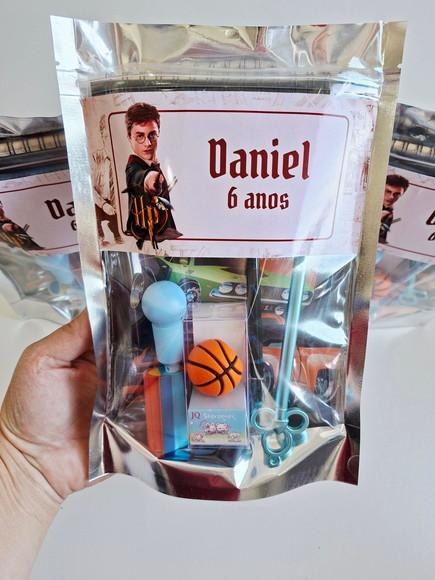 Kit Papelaria Fofa Saquinho Zip Personalizado Harry Potter