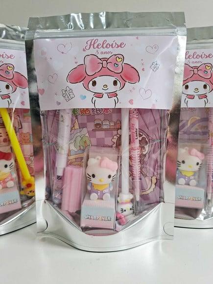 Kit Papelaria Fofa Saquinho Zip Personalizado My Melody