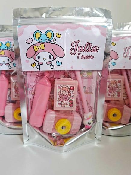 Kit Papelaria Fofa Saquinho Zip Personalizado My Melody
