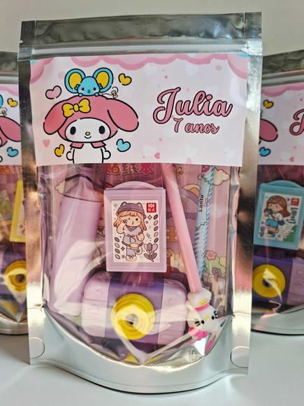 Kit Papelaria Fofa Saquinho Zip Personalizado My Melody