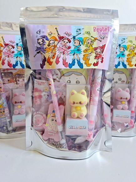 Kit Papelaria Fofa Saquinho Zip Personalizado Ojamajo Doremi