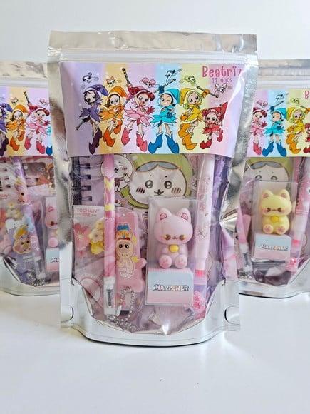 Kit Papelaria Fofa Saquinho Zip Personalizado Ojamajo Doremi
