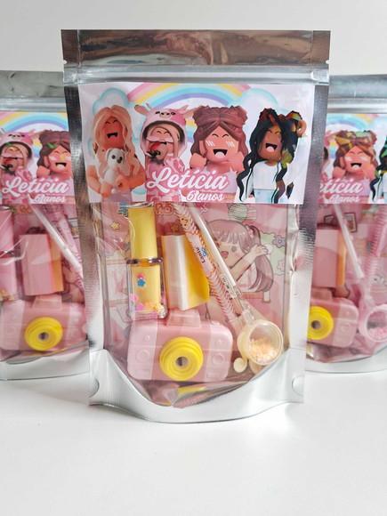 Kit Papelaria Fofa Saquinho Zip Personalizado Roblox