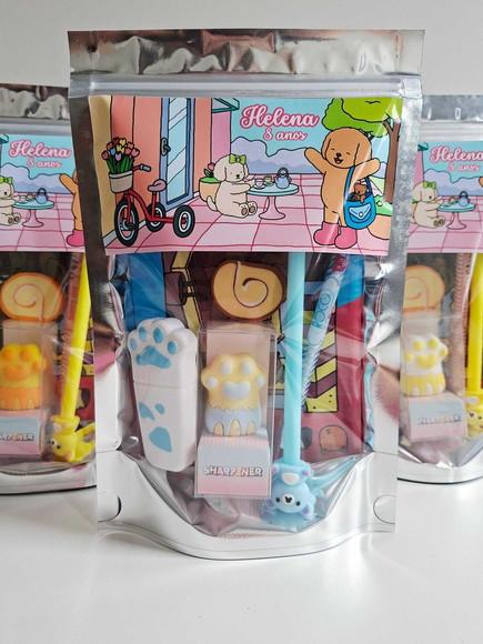 Kit Papelaria Saquinho Zip Personalizado Bobbie Goods